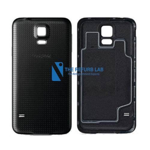 Samsung Galaxy S5 Compatible Back Cover with Adhesive - Black