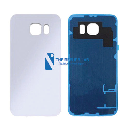 Samsung Galaxy S6 Compatible Back Cover with Adhesive - White