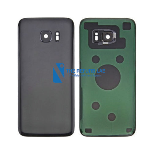 Samsung Galaxy S7 Compatible Back Glass Replacement - Black back glass replacement part