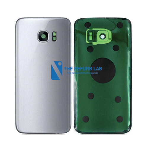 Samsung Galaxy S7 Compatible Back Glass Replacement - Silver back glass replacement part