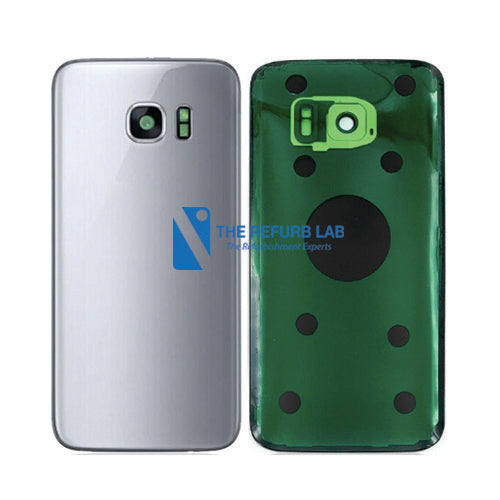 Samsung Galaxy S7 Compatible Back Cover with Adhesive - Silver
