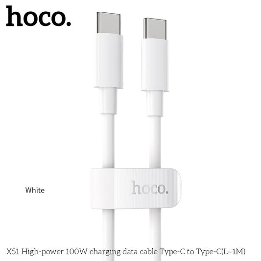 30% credit back - X51 Type-C to Type-C 100W Super High Power Charging Cable Laptop (L=1M)- White [BW30]