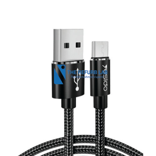 YESIDO Fast Charging Cable 0.3M 2.4A Nylon Braid - Micro CA54M